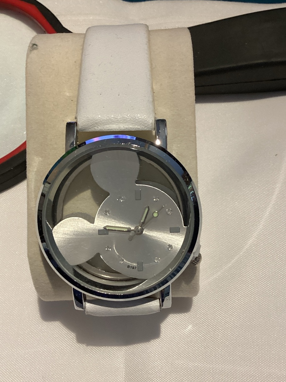 White Kids Fashion Watch with Silver Dial